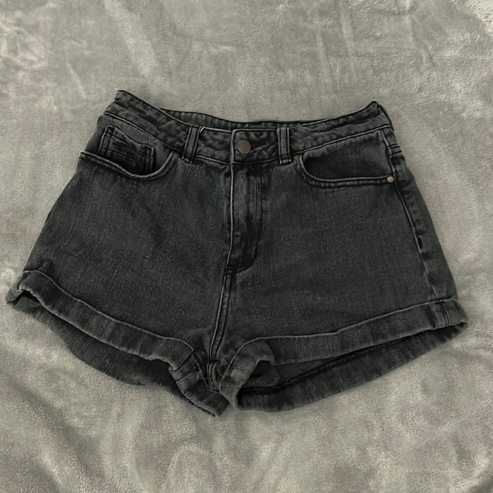 Black Jean Shorts